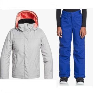 Roxy Gray and Blue Kids Puffer Jacket